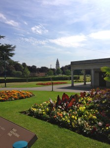 'The War Memorial loomed like a golden tower'