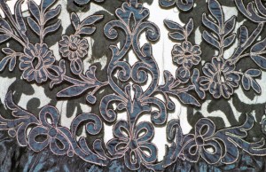 Part of a silk and net Victorian mourning cape. This apparently came from my family, and I remember using it for dress-ups when I was small!